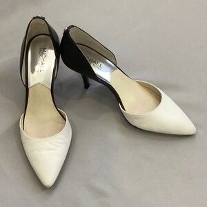 Rare Y2K Michael Kors Leather Black and White Stiletto Heels